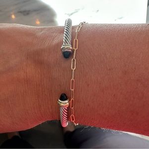 David Yurman Cable Classics 4mm Bracelet in Sterling Silver and 18K Gold.